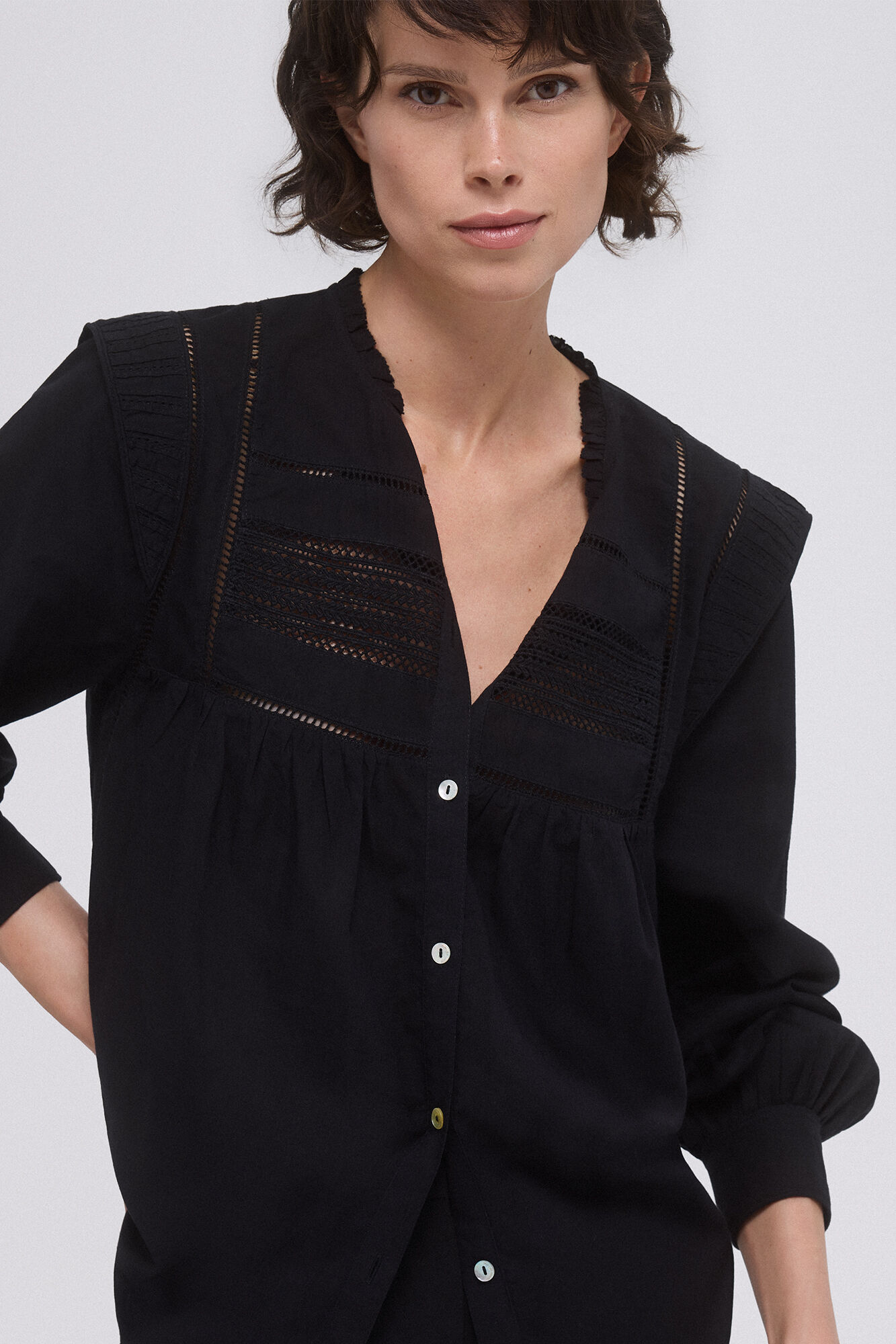 Pedro del Hierro Romantic blouse Black