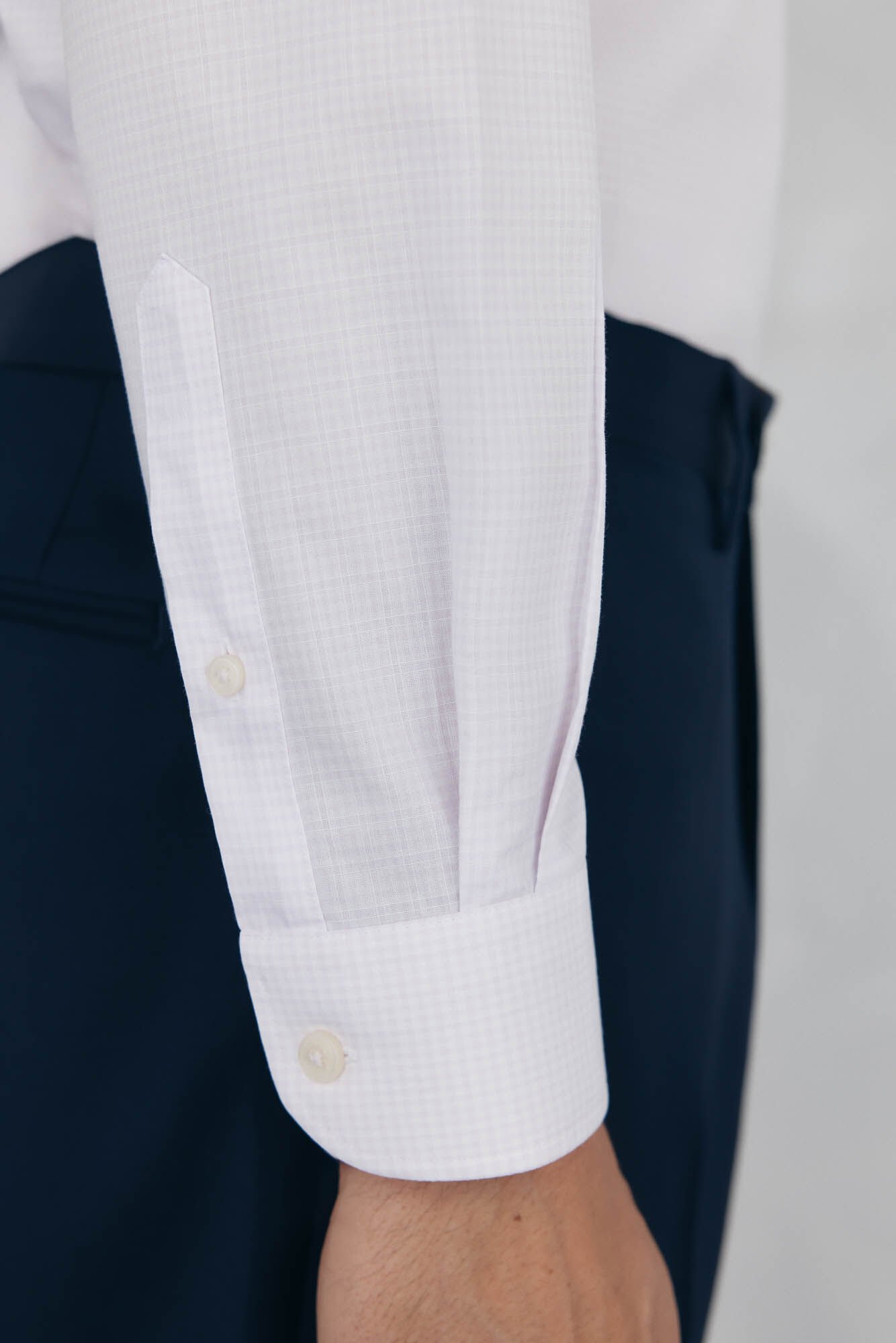 Pedro del Hierro Camisa aos quadrados non iron + antimanchas Rosa