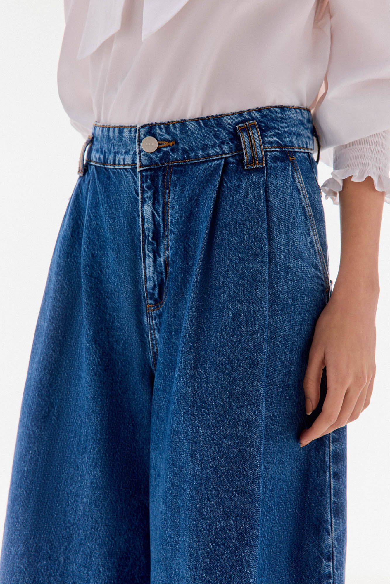 TFP by Tamara Falc&oacute; Cal&ccedil;a jeans super larga Azul