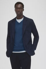 Pedro del Hierro Americana de punto con desmontable Azul