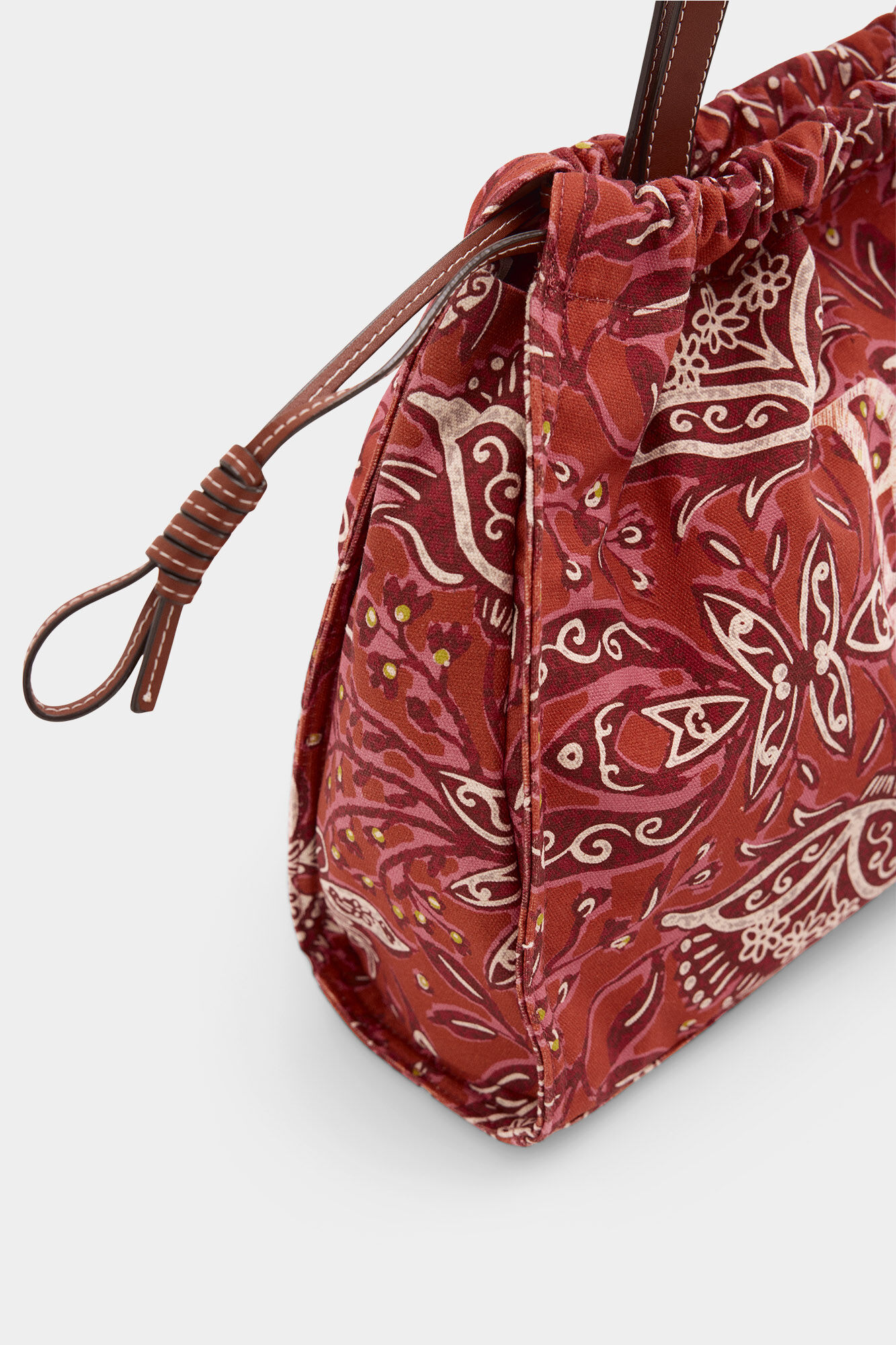 Pedro del Hierro Printed shoulder bag Beige