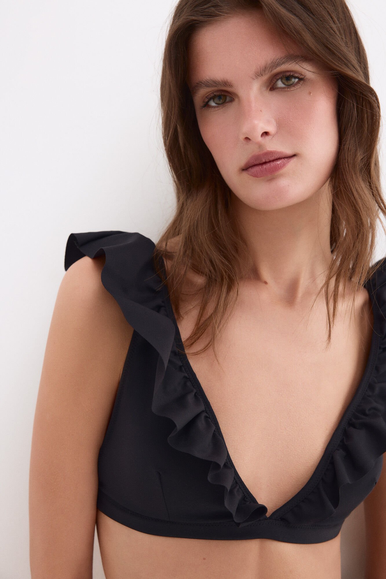 Pedro del Hierro Biqu&iacute;ni com folhos Preto