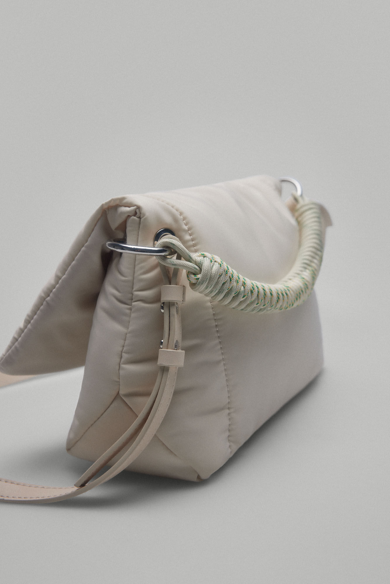Pedro del Hierro Nylon crossbody bag Beige