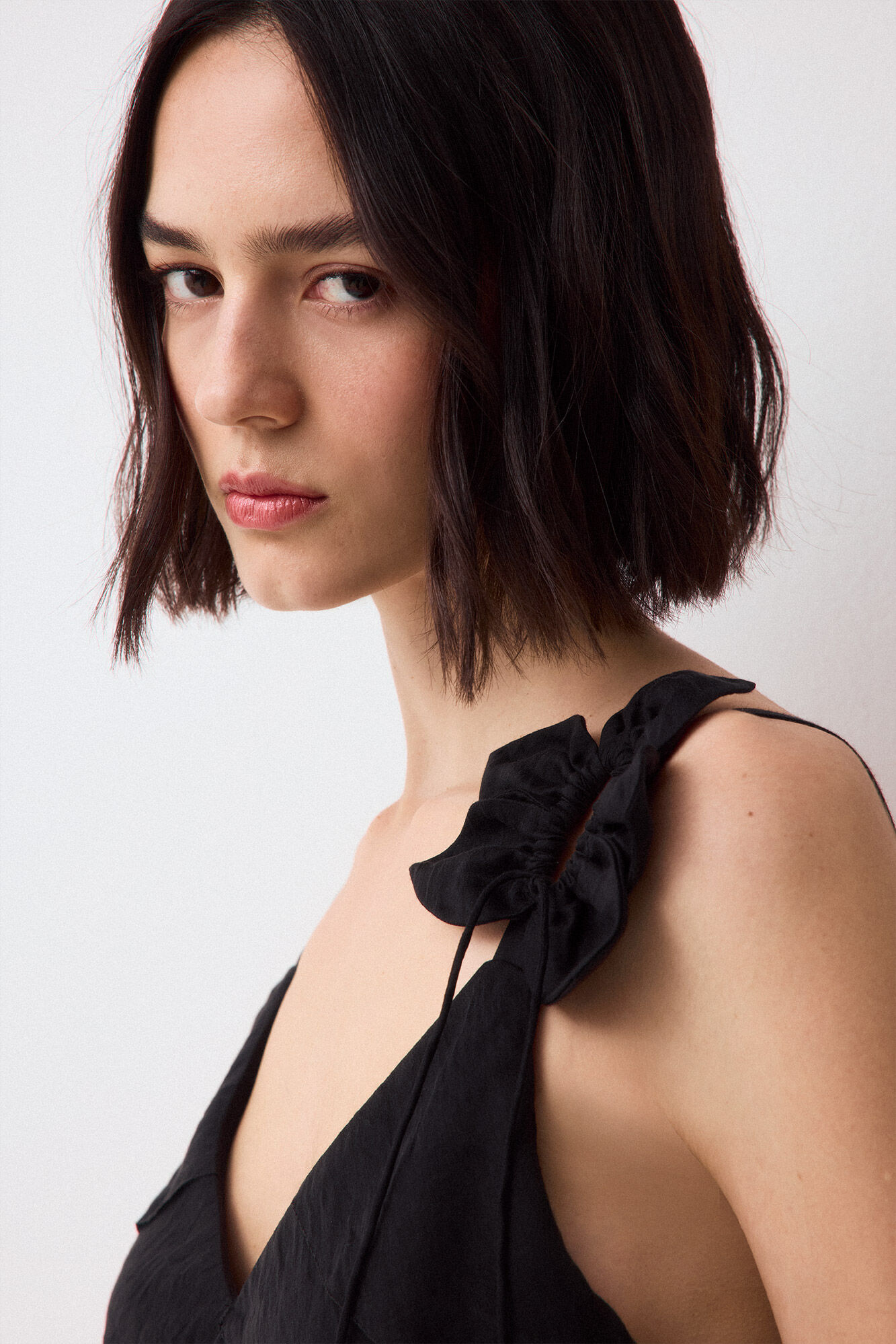 Pedro del Hierro Floral ruffles dress Black