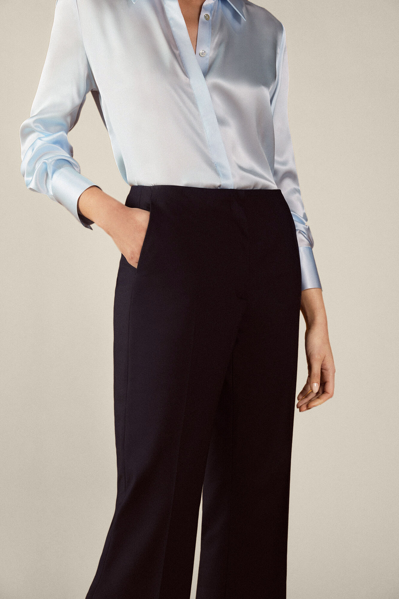 TFP by Tamara Falc&oacute; High-waisted trousers Blue