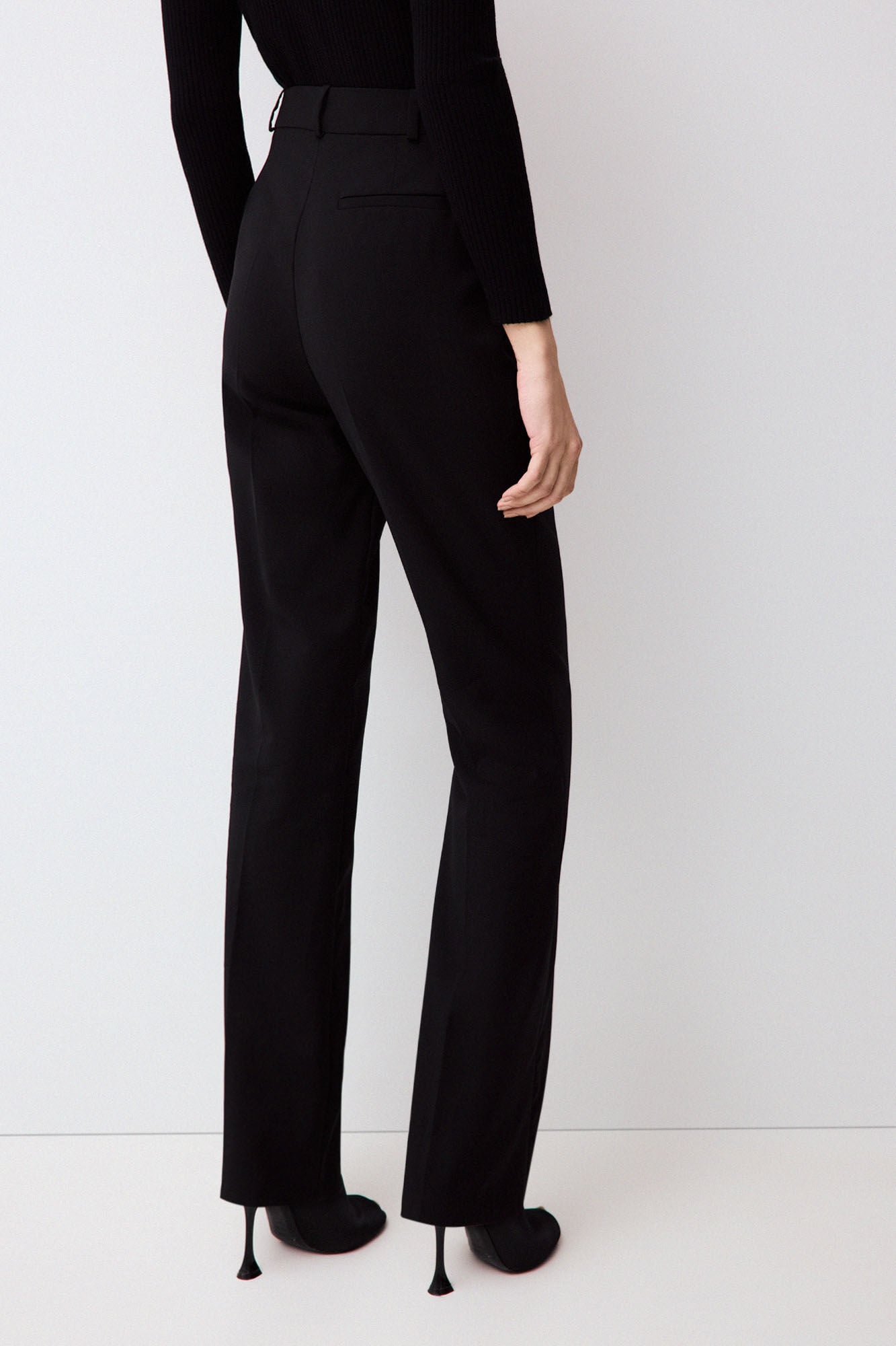 Pedro del Hierro Straight tailored trousers Black
