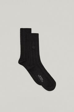 Pedro del Hierro Plain dress socks Grey