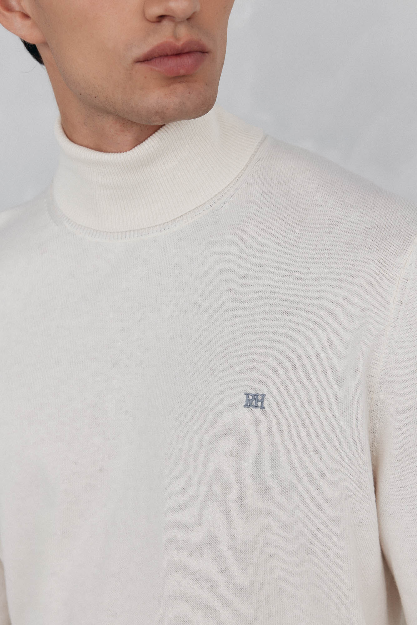 Pedro del Hierro Polo neck jumper Ecru