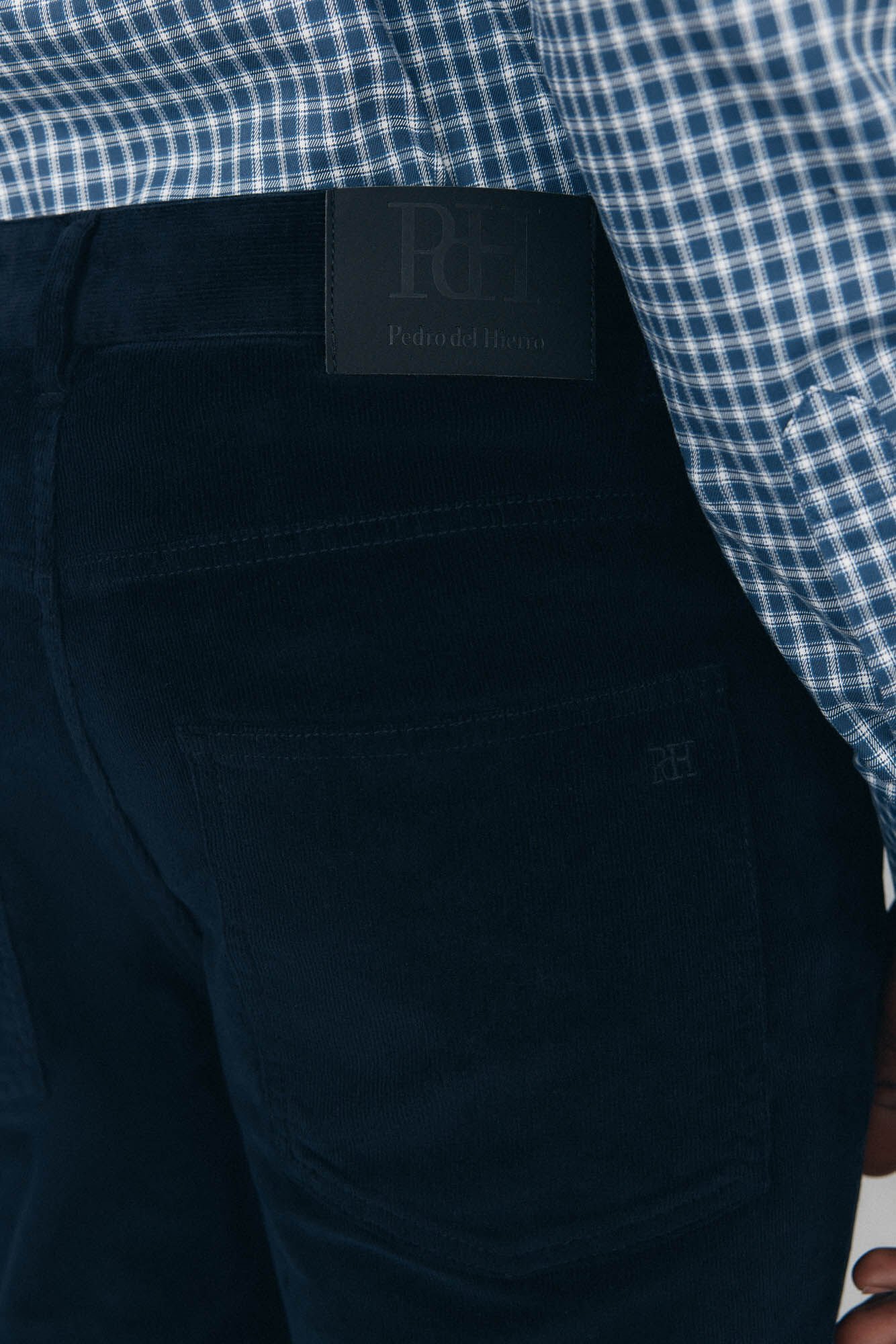 Pedro del Hierro Cal&ccedil;as de veludo slim fit com 5 bolsos Azul