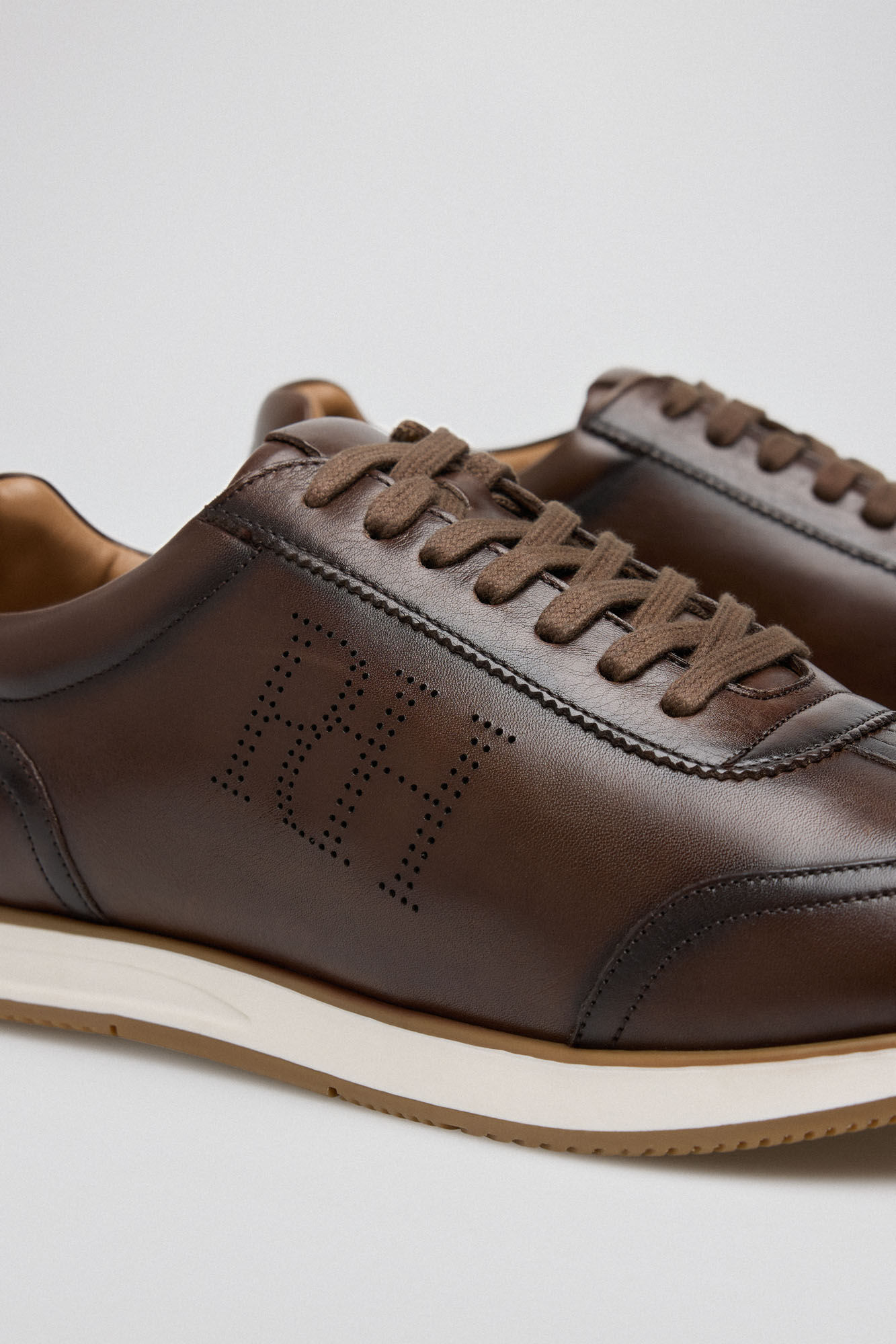 Pedro del Hierro New icon rubber sole trainer  Brown