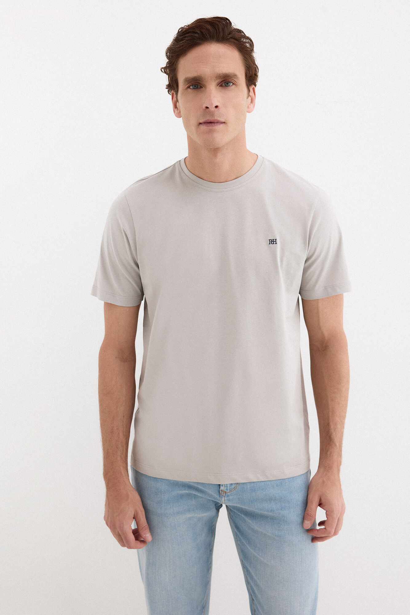 Pedro del Hierro Basic T-shirt Grey