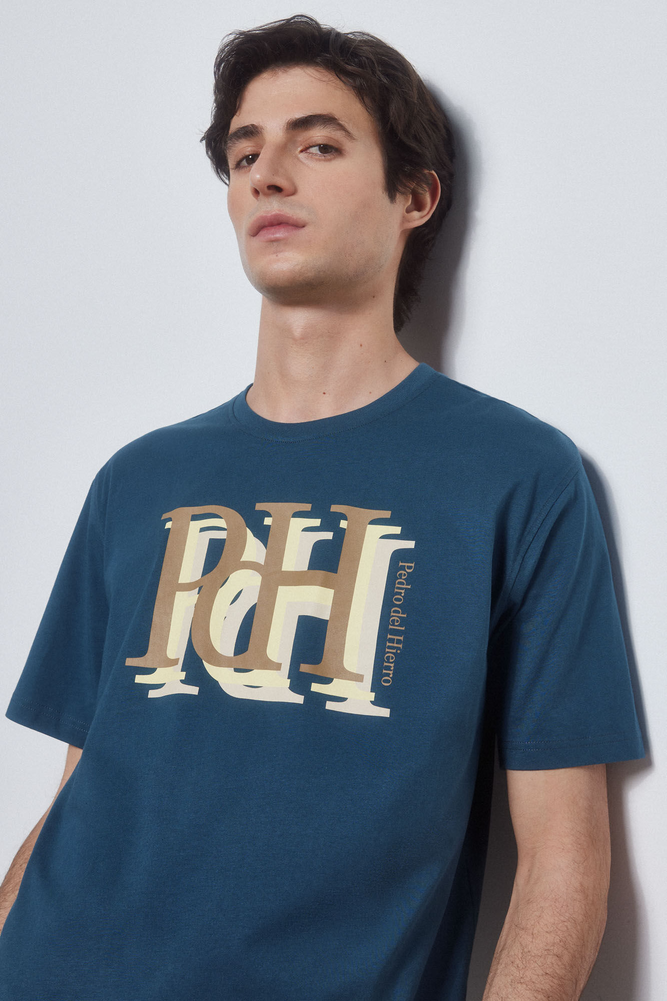 Pedro del Hierro Logo T-shirt Blue