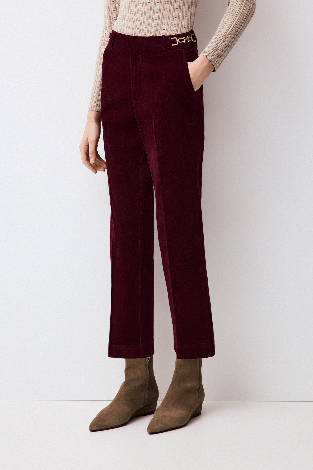 Pedro del Hierro Corduroy classic straight trousers