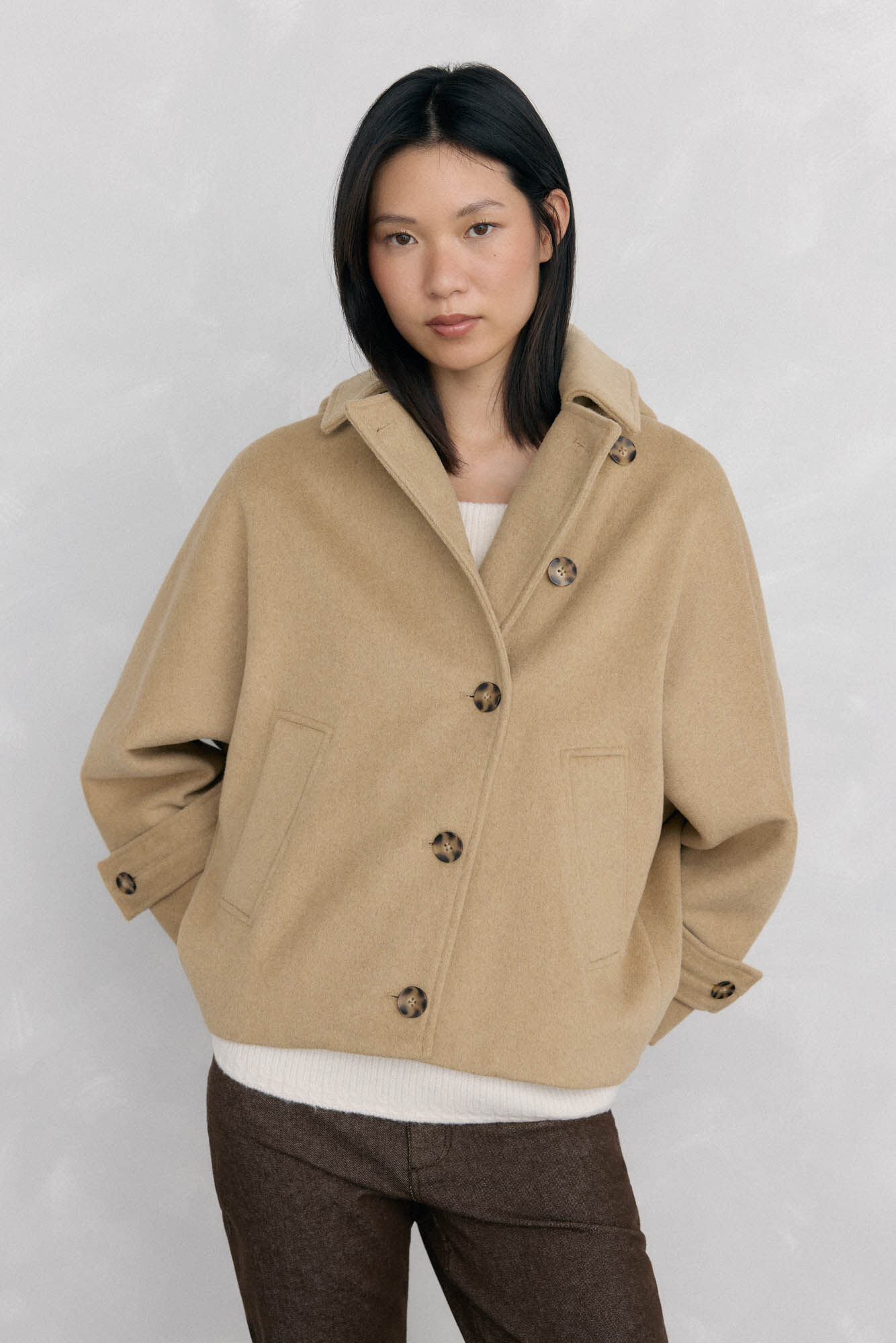 Pedro del Hierro Cape-style jacket with hood