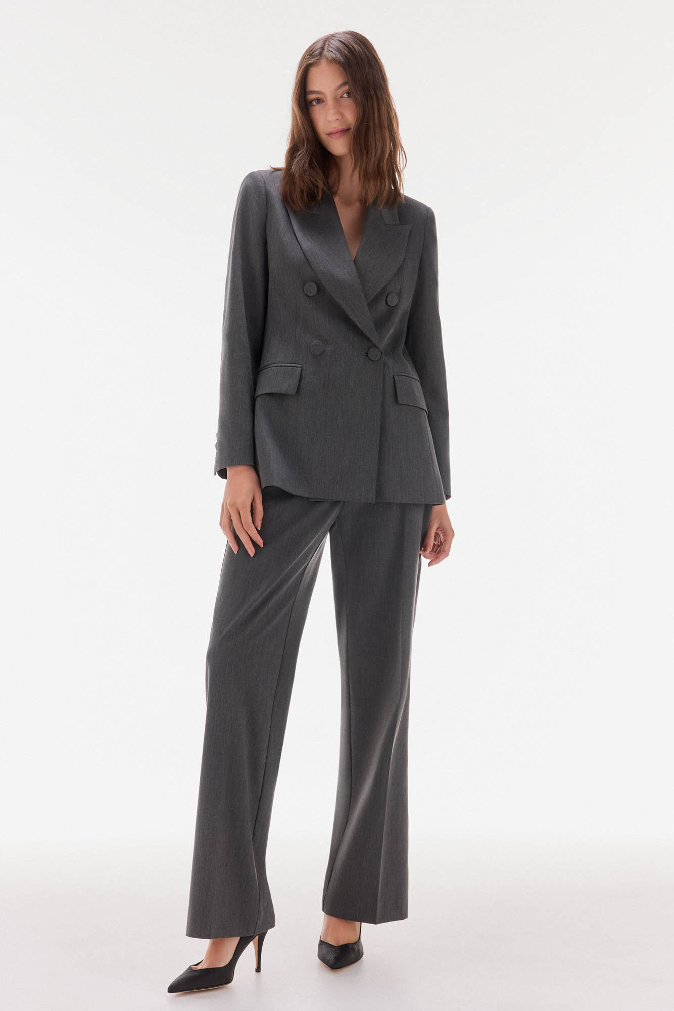 TFP by Tamara Falc&oacute; Double-breasted blazer Grey