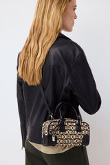 Pedro del Hierro Logo bowling bag Beige