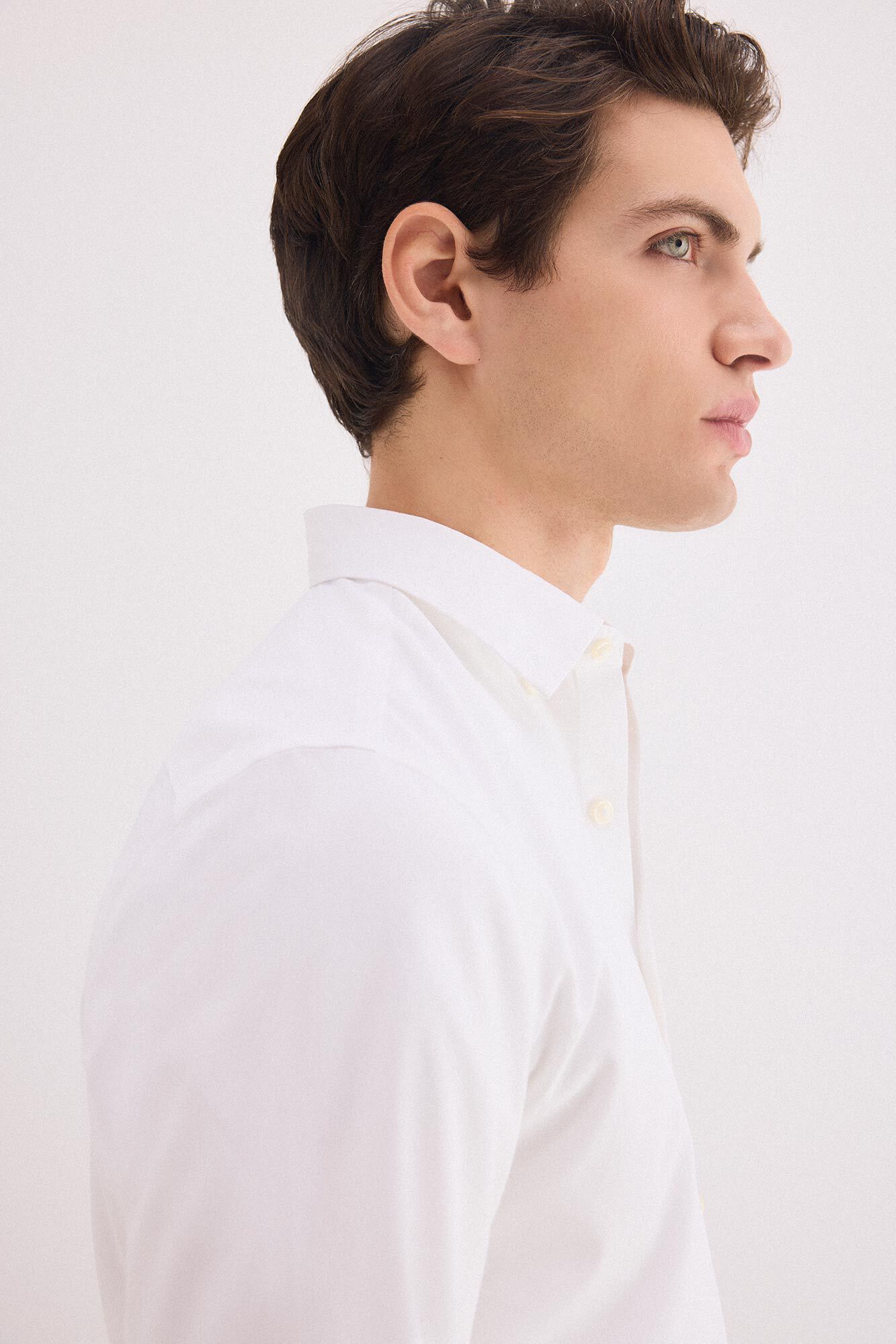 Pedro del Hierro Non-iron stain-resistant plain shirt White