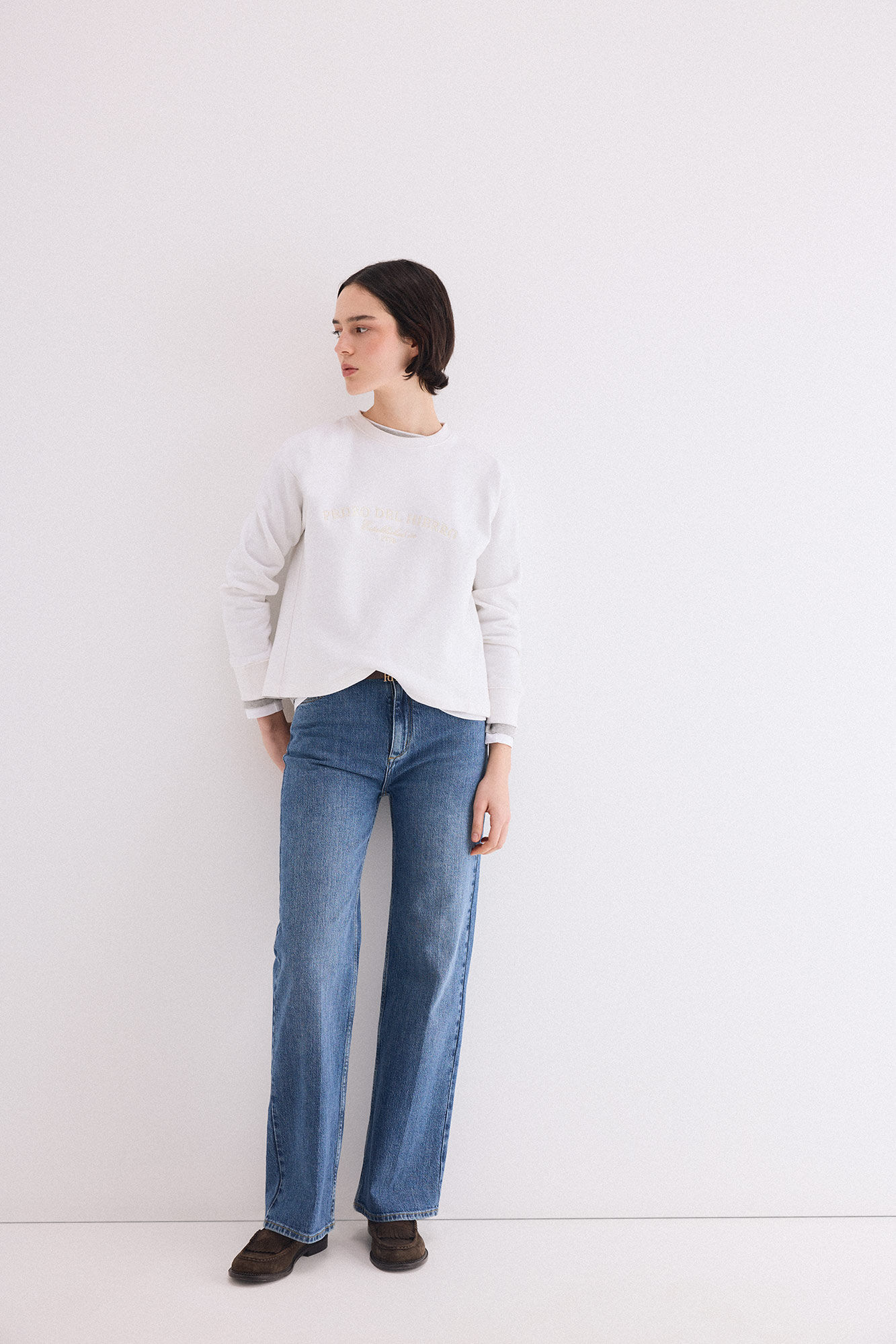 Pedro del Hierro Embroidered sweatshirt White