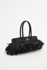 Pedro del Hierro Fringed shoulder bag Black