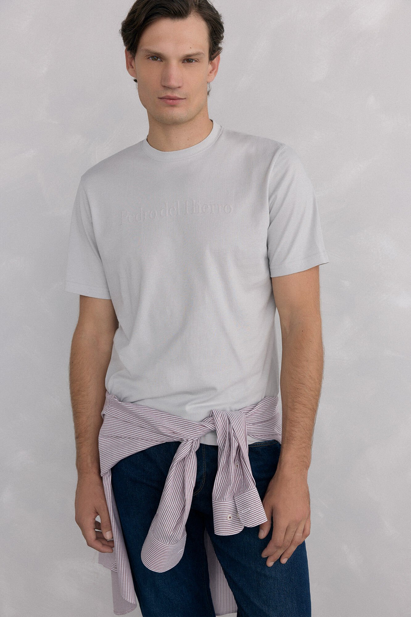 Pedro del Hierro T-shirt logo Grey