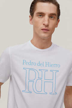 Pedro del Hierro Camiseta logo grande Branco