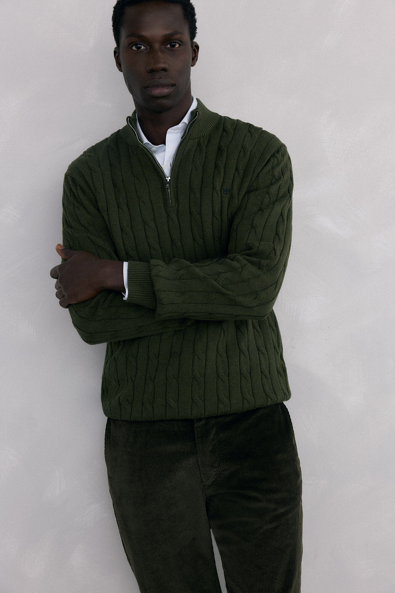 Pedro del Hierro Trucker neck jumper Green