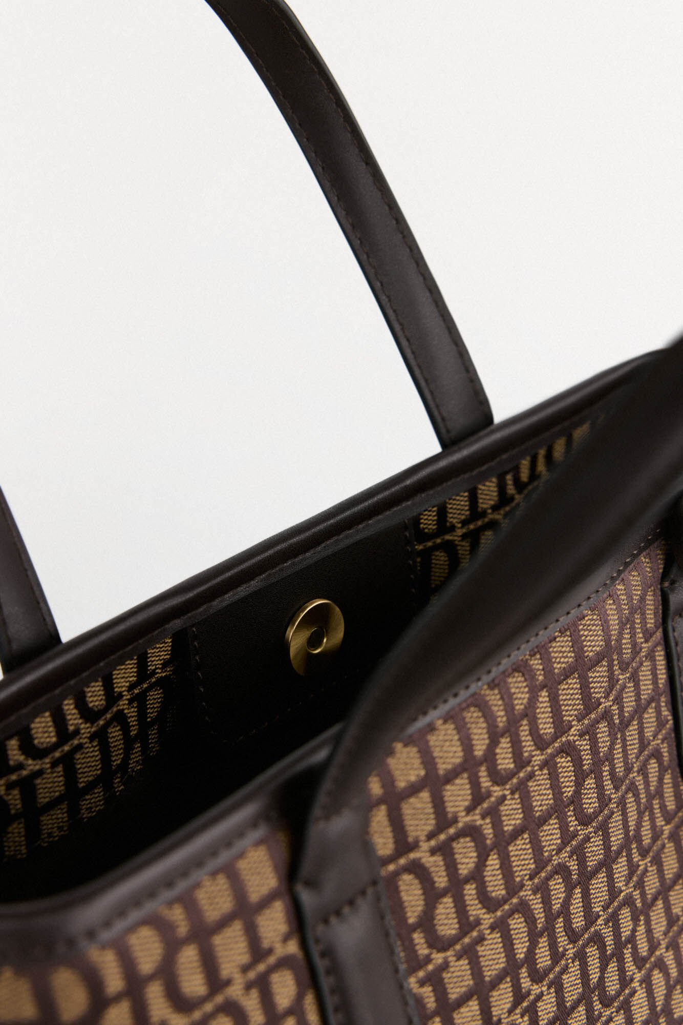 Pedro del Hierro Jacquard tote bag Brown