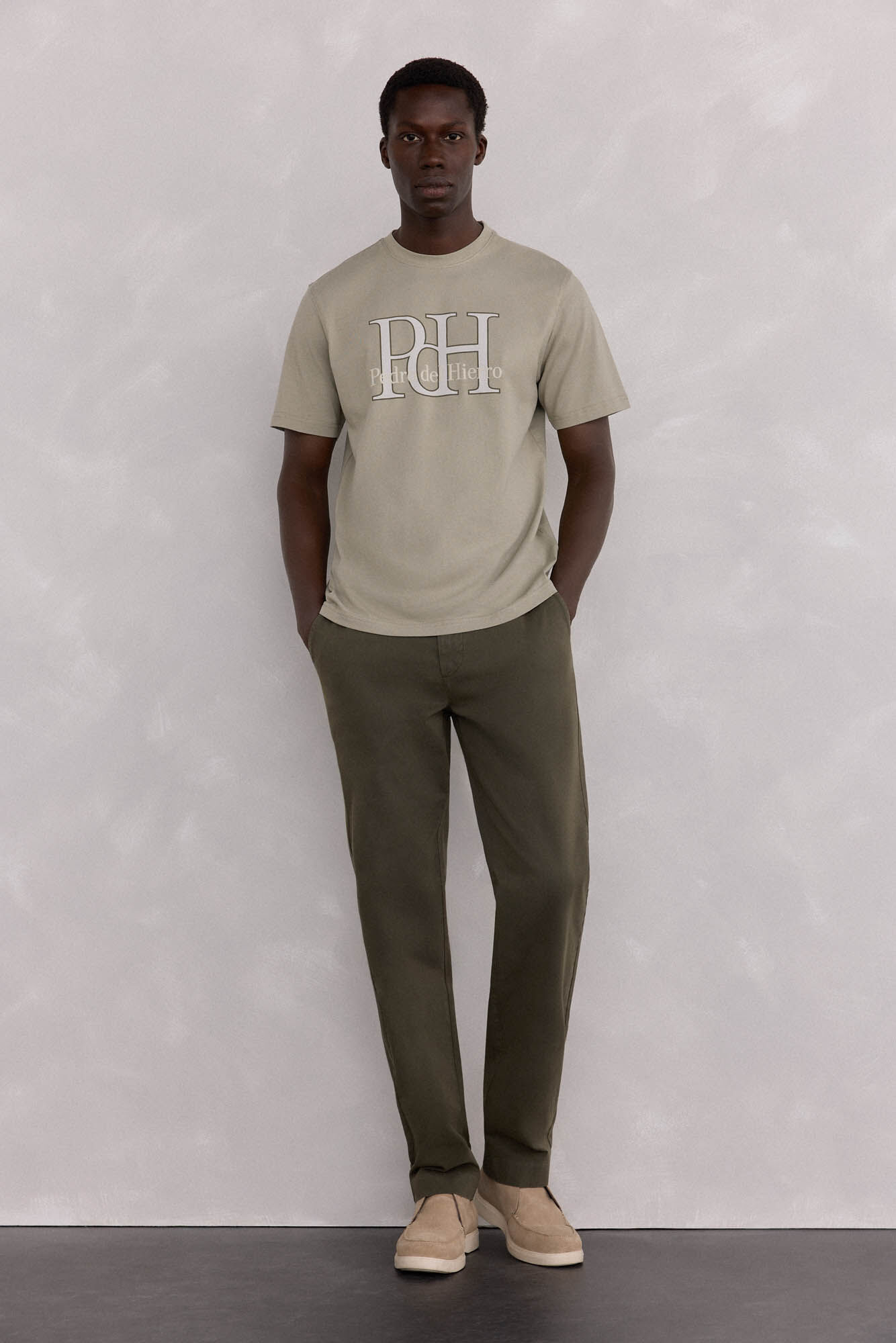 Pedro del Hierro Premium regular fit chinos pants Green