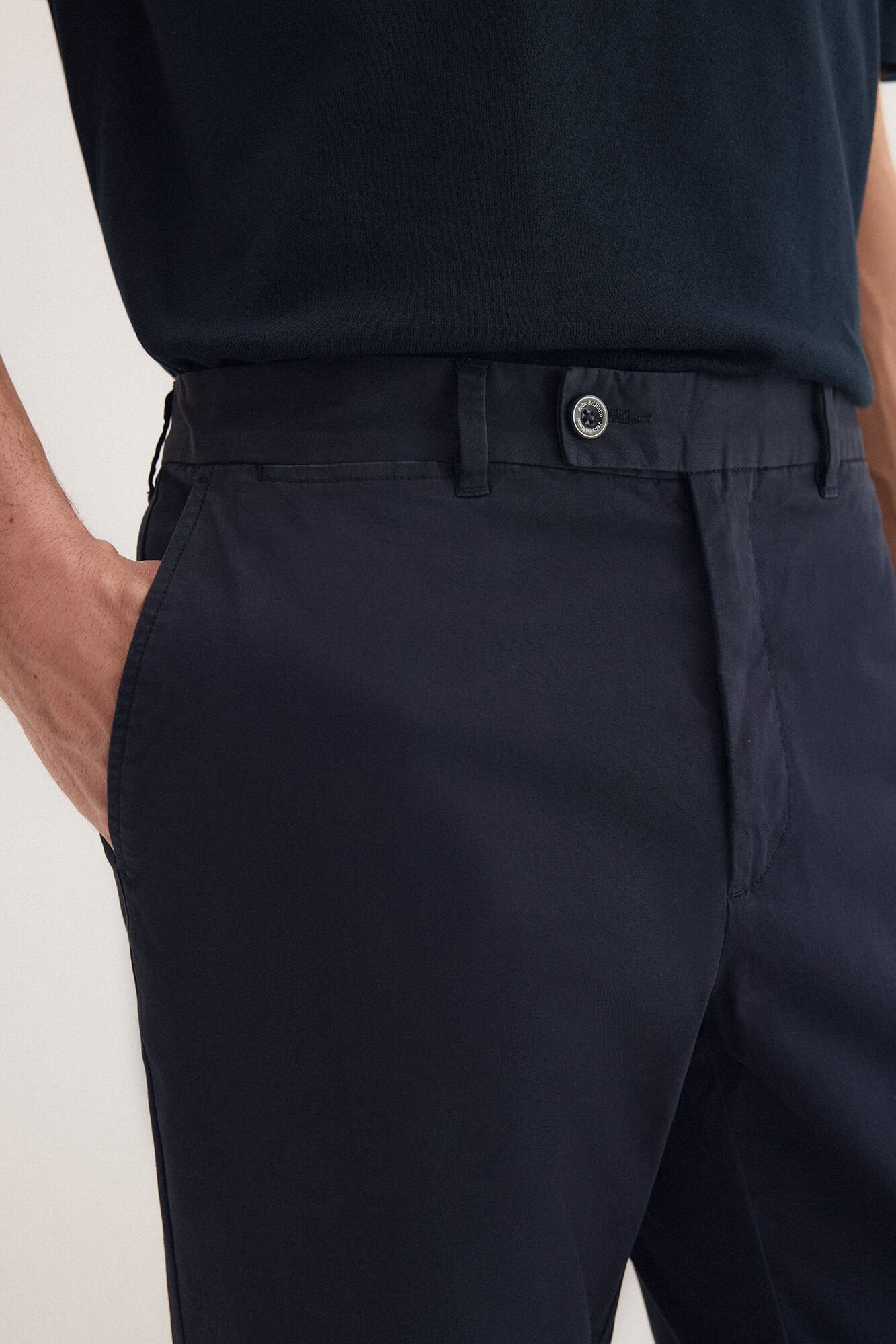 Pedro del Hierro Structured slim fit chinos Blue
