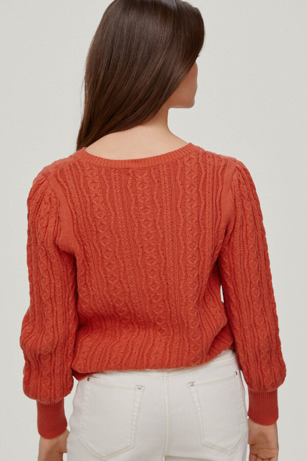 Pedro del Hierro Mini cross-knit jumper Orange