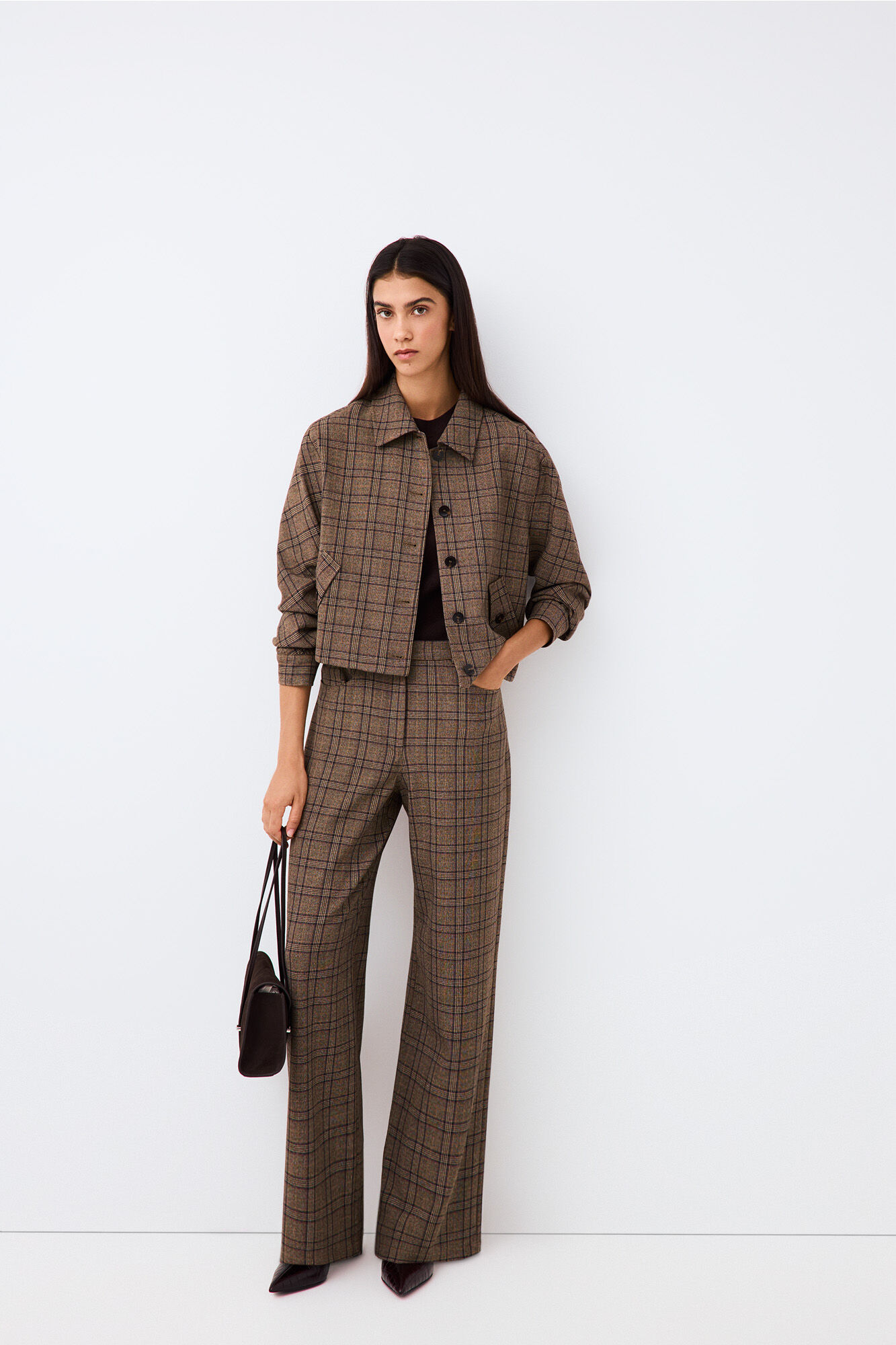 Pedro del Hierro Harris check trousers