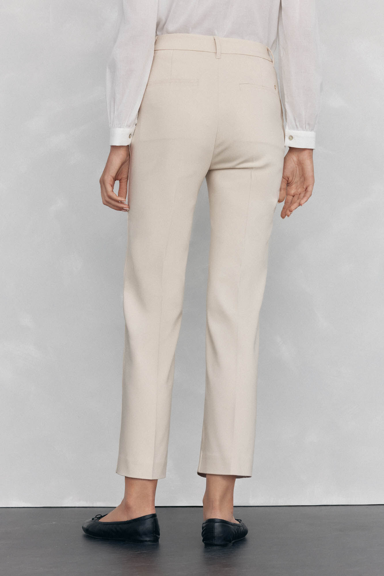 Pedro del Hierro Classic straight pants Beige