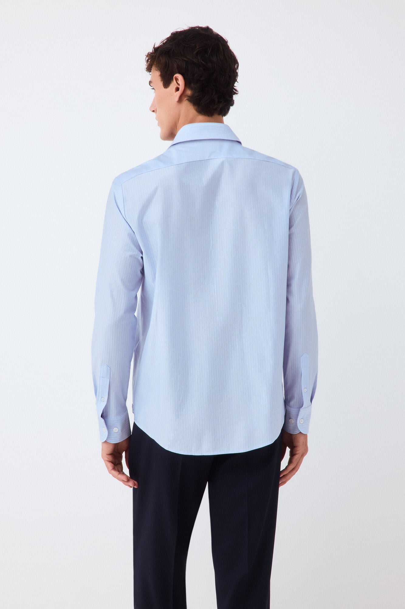 Pedro del Hierro Striped jersey-knit shirt Blue