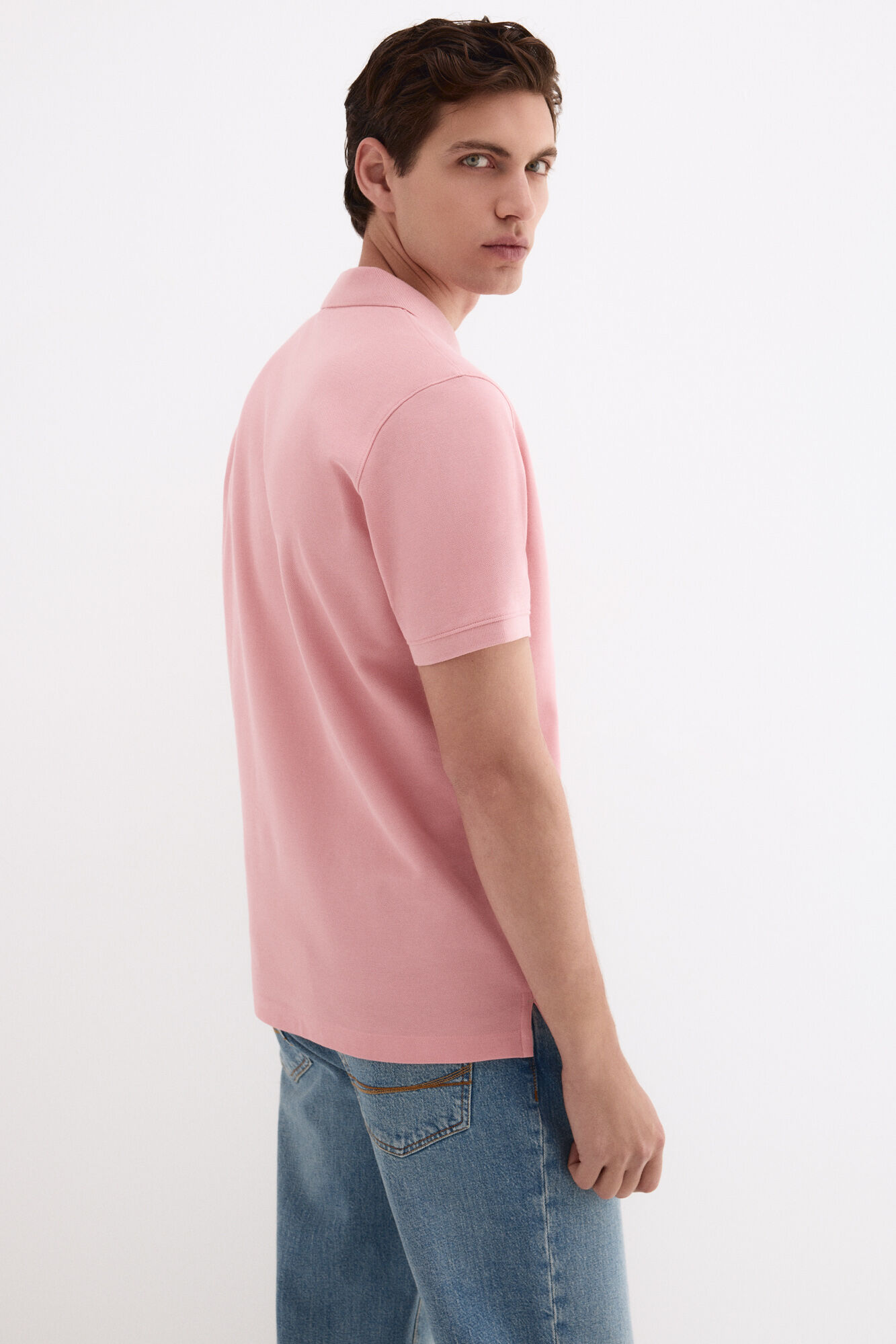 Pedro del Hierro Basic piqu&eacute; polo shirt Coral