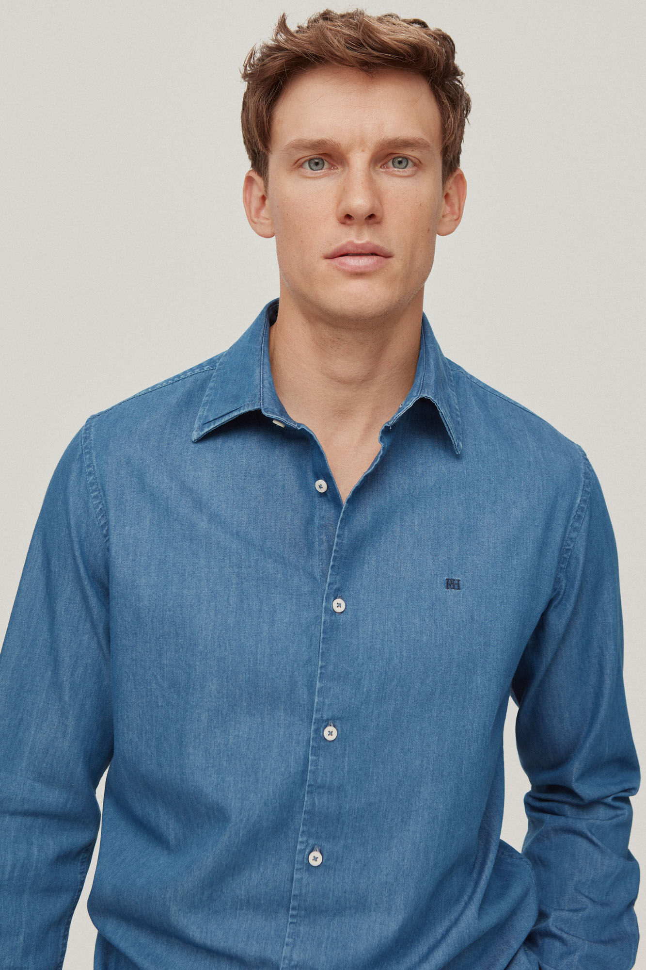 Pedro del Hierro Camisa denim Azul