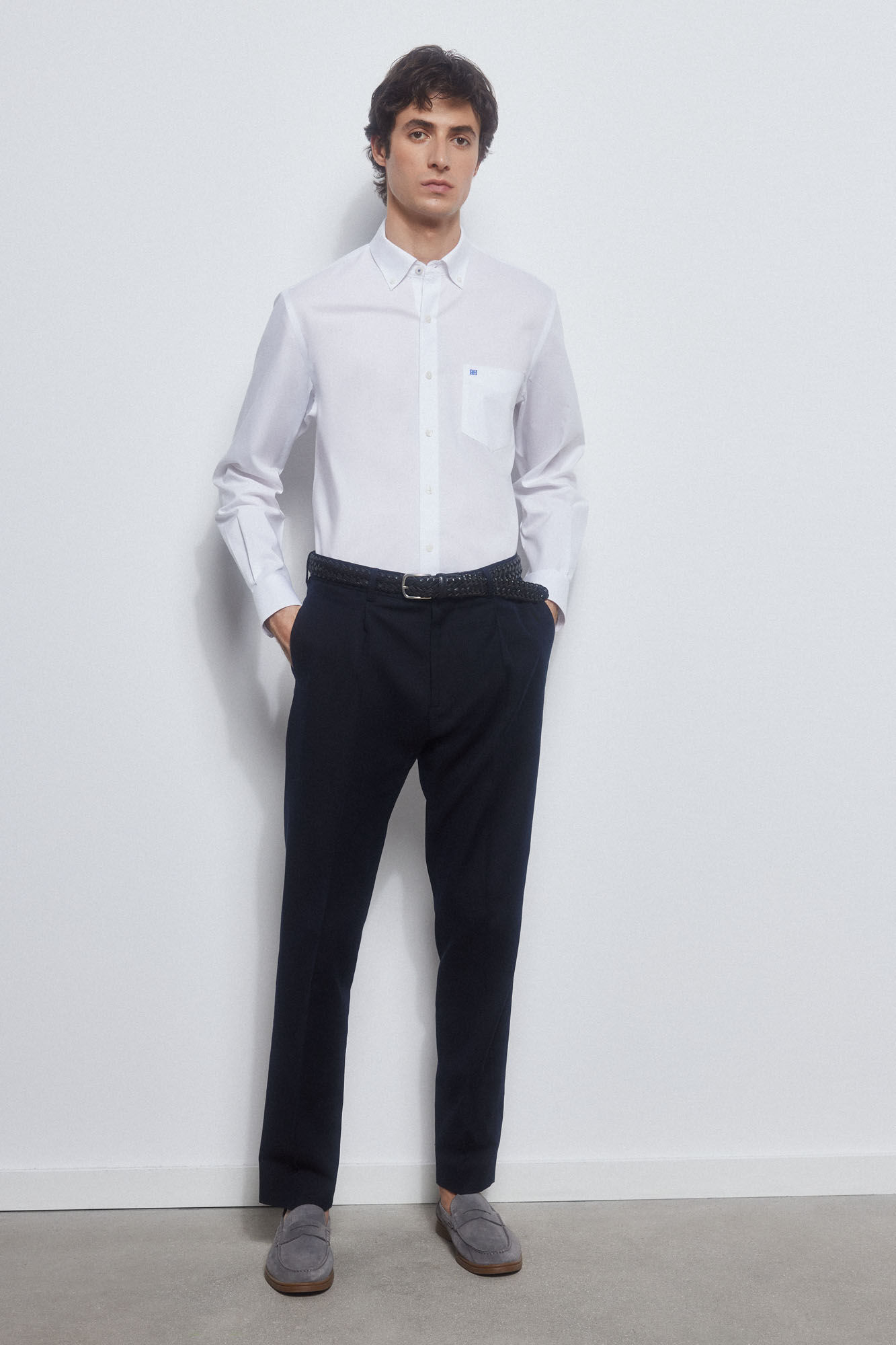 Pedro del Hierro Camisa non iron + antimanchas lisa Blanco