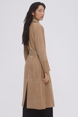 Pedro del Hierro leather trench Brown