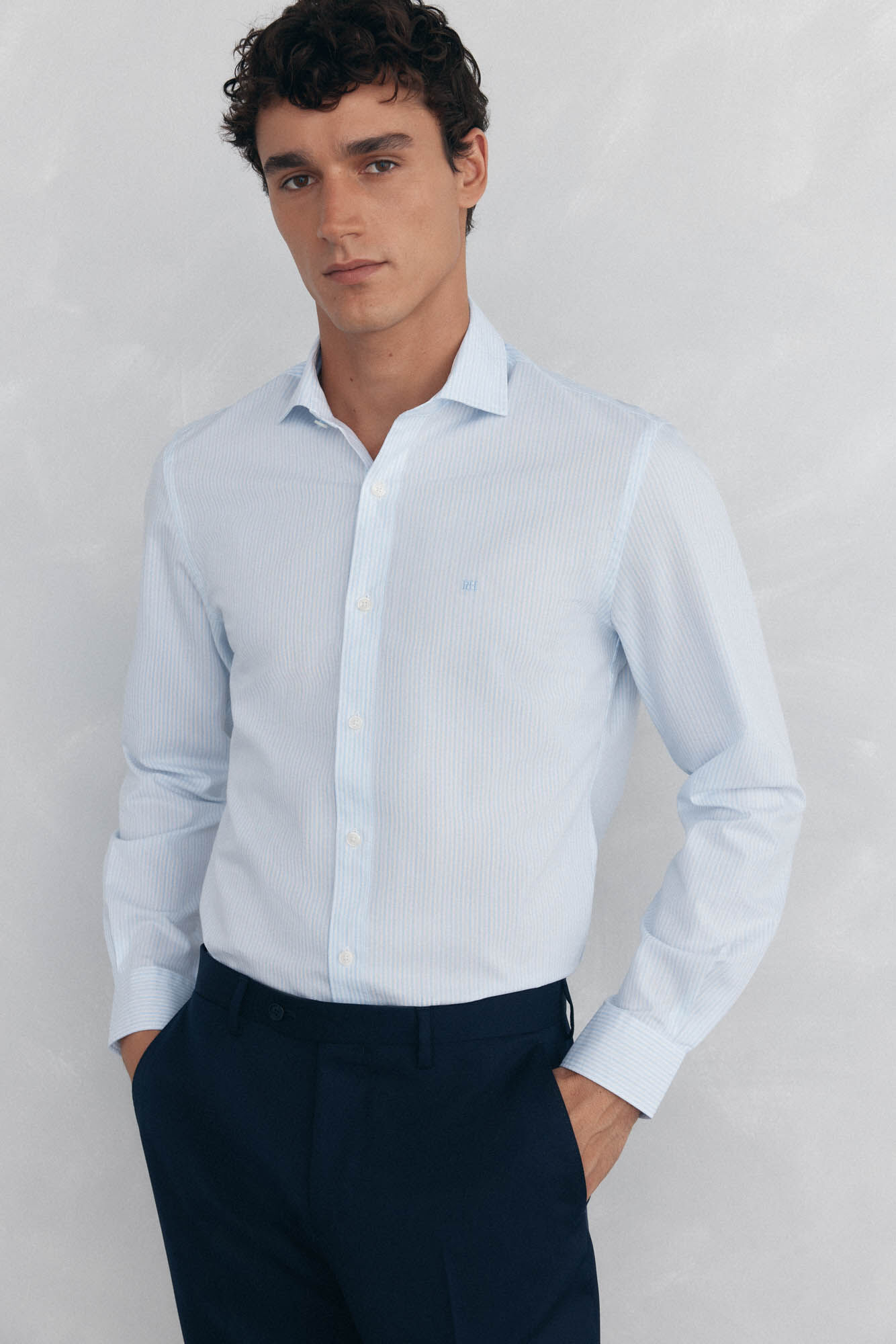 Pedro del Hierro Easy-iron striped shirt with anti-odor, slim fit
