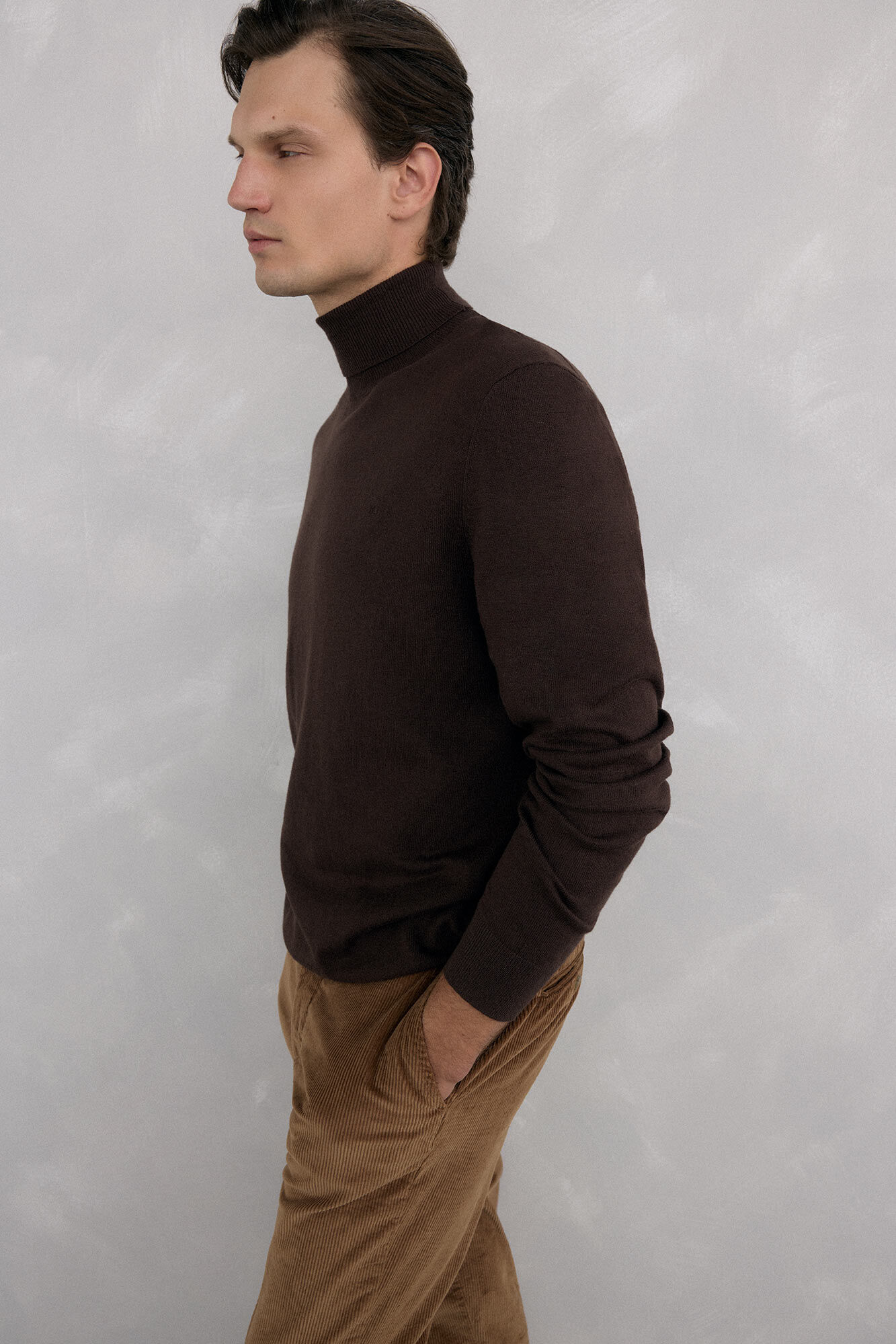Pedro del Hierro Polo neck jumper Brown