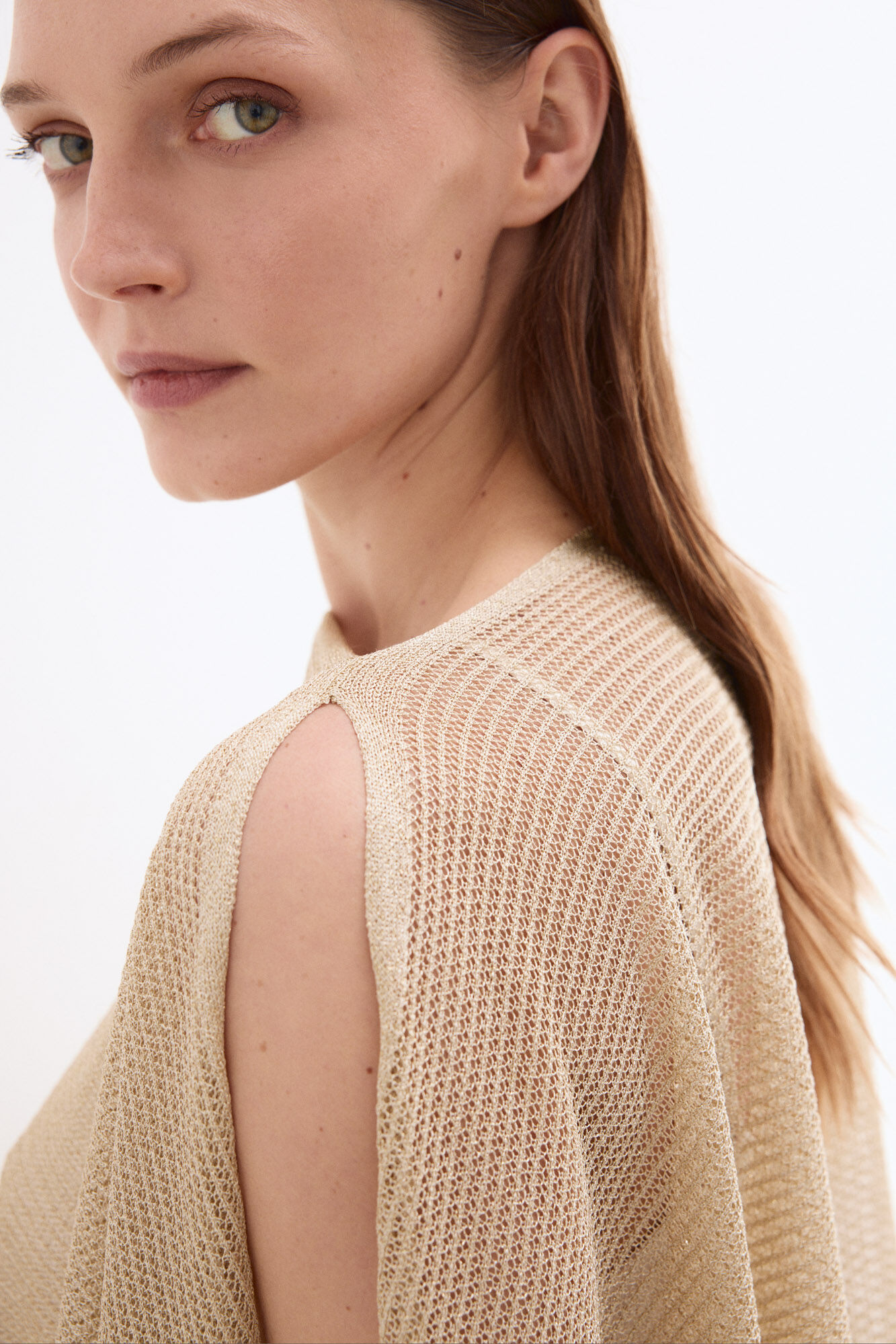 Pedro del Hierro Sequin cape Ecru