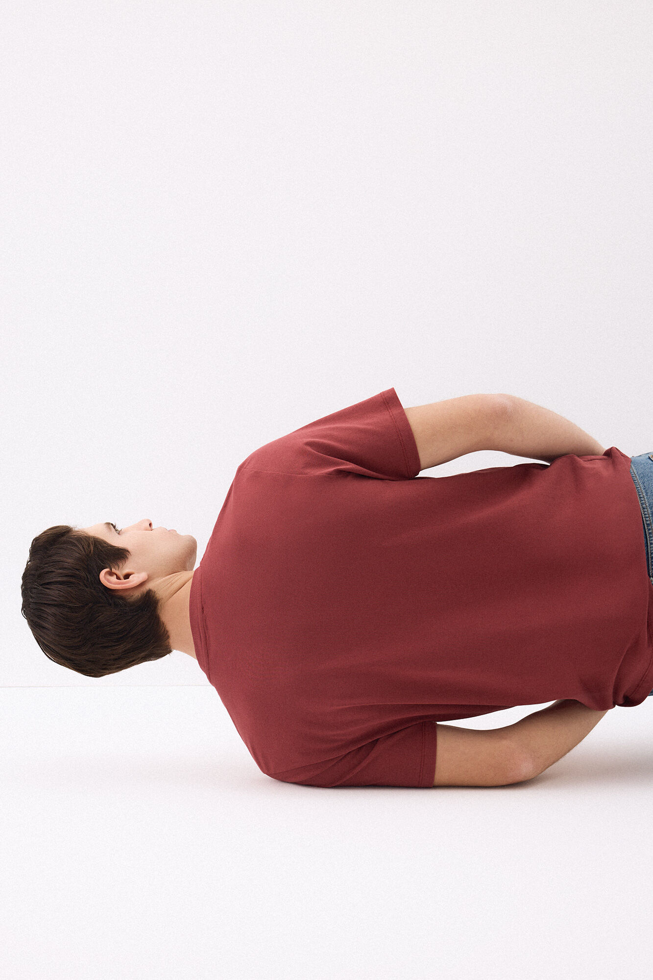 Pedro del Hierro Camiseta b&aacute;sica logo Burdeos