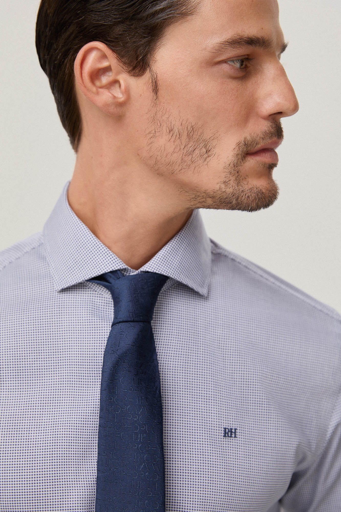 Pedro del Hierro Camisa vestir cuadros slim facil plancha Blue
