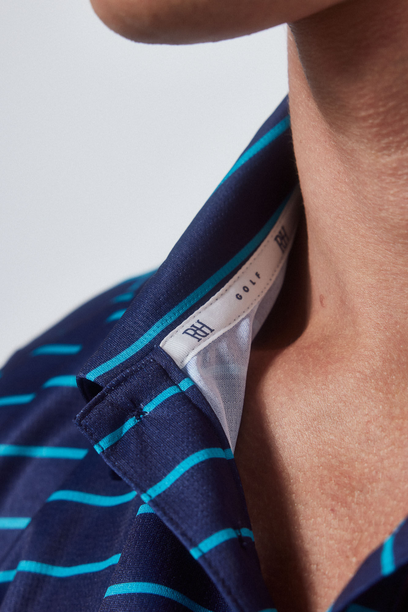 Pedro del Hierro Polo rayas t&eacute;cnico GOLF Azul