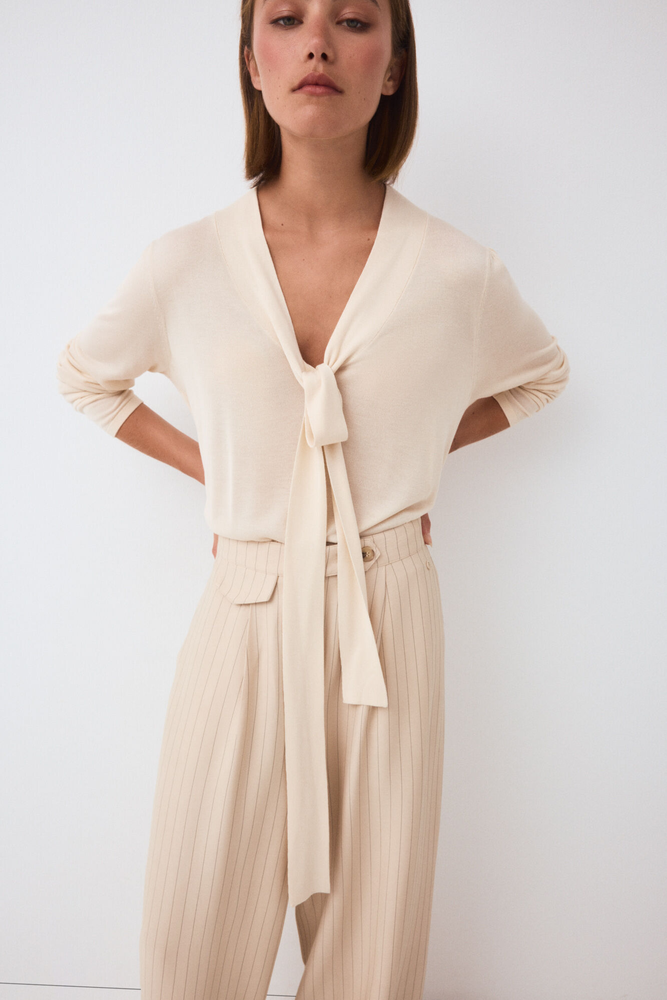 Pedro del Hierro Long sleeve tie jumper