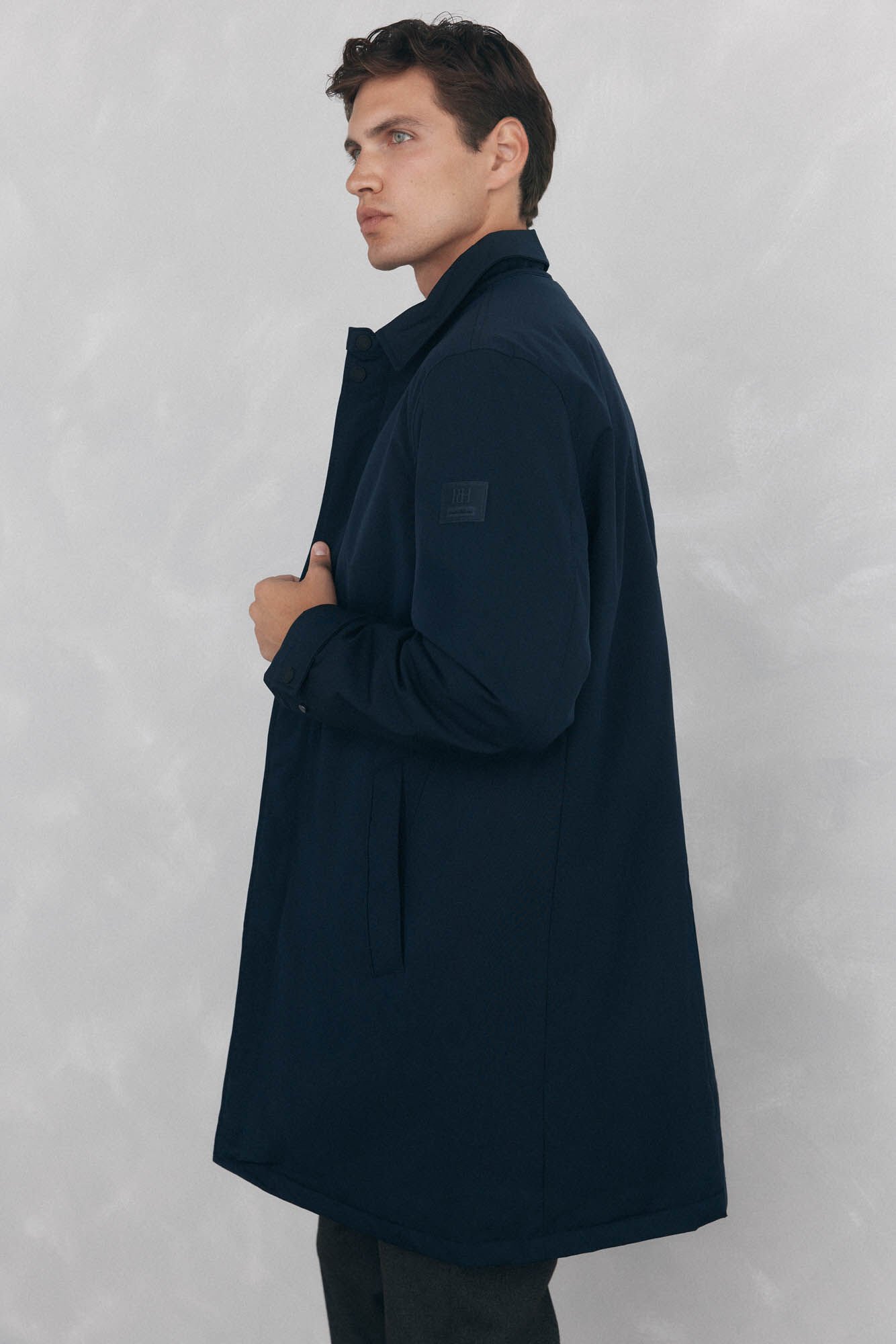 Pedro del Hierro removable lining coat Blue