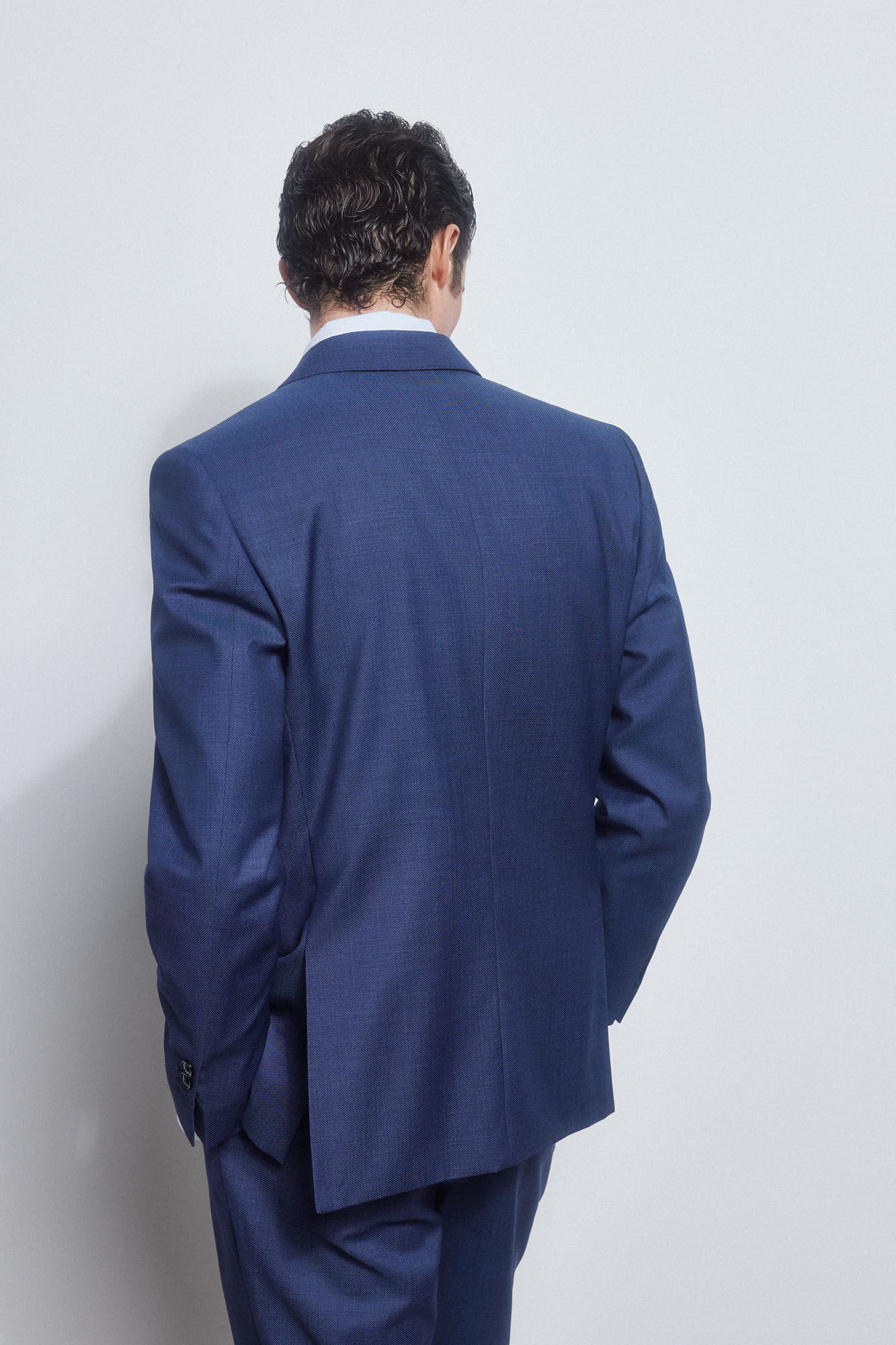Pedro del Hierro Tailored fit blue blazer Blue