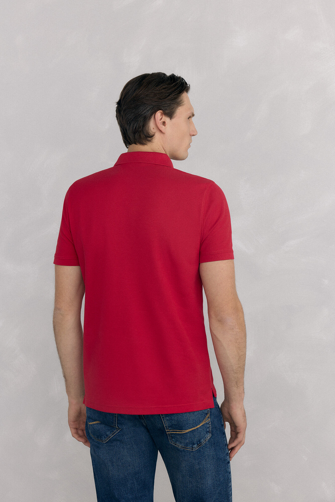 Pedro del Hierro Basic piqu&eacute; polo shirt Red