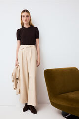 Pedro del Hierro Knit short sleeve top Brown