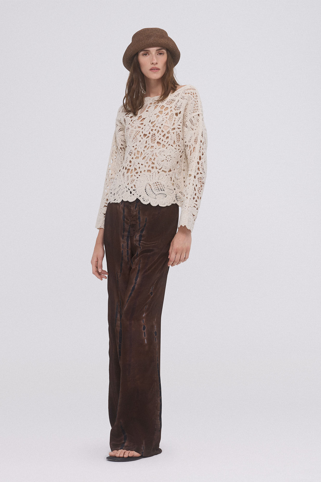 Pedro del Hierro Jersey crochet Beige