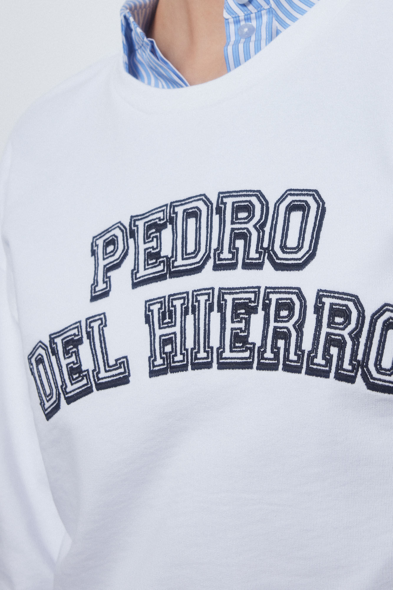 Pedro del Hierro Sudadera lisa logo Beige